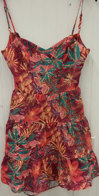 City Studio Womens Mini Sun Dress, Tropical Sz-M   (NWOT + Defect)-image