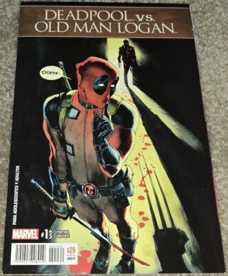 Rare HTF Deadpool VS Old Man Logan 1 NM- MX 1:25 Rafael Albuquerque Variant 2017-image