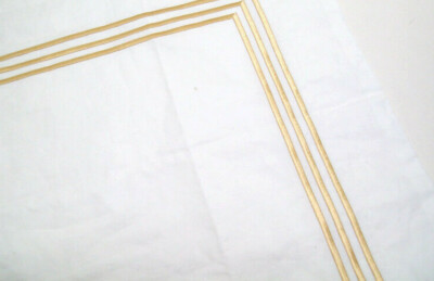  Pottery Barn Kettle Corn Yellow Grand Embroidered Standard Pillow Cover Sham-image