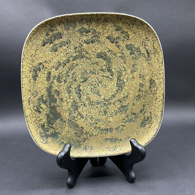 Vintage Rosenthal Studio Line Germany Handgemalt Square Gold 7 1/2” Tray Dish-image