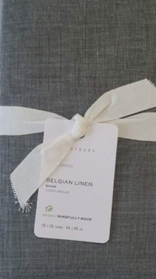 NWT POTTERY BARN BELGIAN LIBECO BELGIAN LINEN DARK GRAY EURO PILLOW SHAM 2862490-image