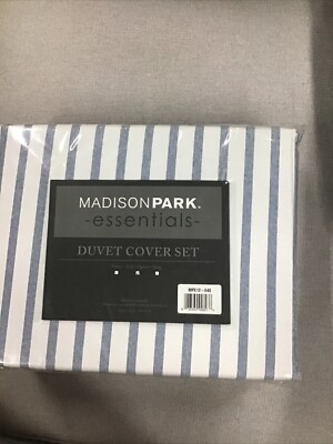 Madison Park Essentials Duvet Cover Set Queen Size New! Retail $90-image