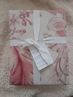 pottery barn Shea Botanical queen/full duvet  cover original $159 new-image