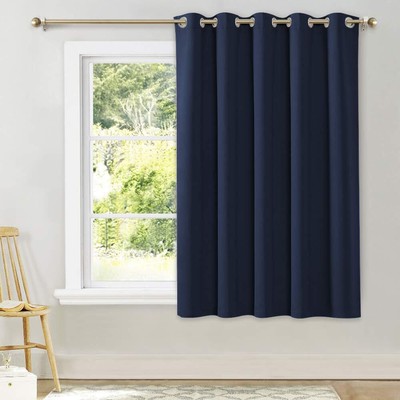 Blackout Curtain and Drape for Kitchen - Thermal Insulated Solid Grommet Top ...-image