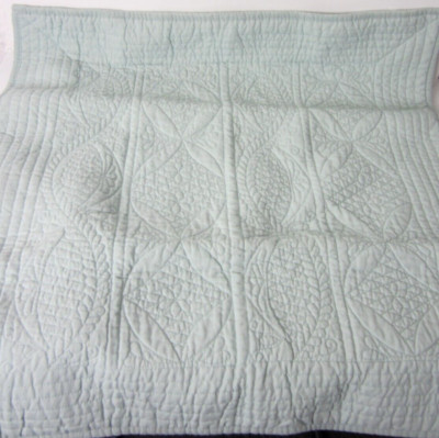 Pottery Barn One EURO Size Pillow Shams Blue Quilted Tie Close NEW-image