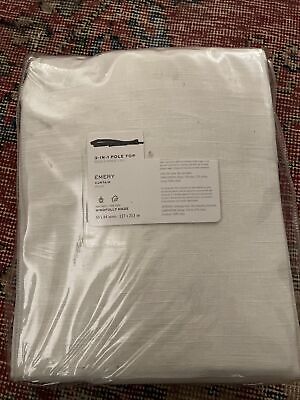 NWT ! Pottery Barn Foundations Emery Drape 3-in-1 Pole Top 50