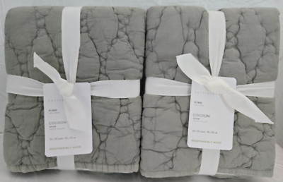 Pottery Barn King Cocoon Voile Quilted 2-Shams 36