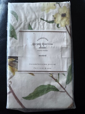 Pottery Barn Foundations Spring Sparrow Sham Standard 26x20 Inch ONE-image