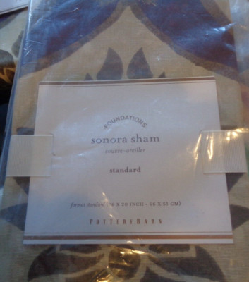 1 Pottery Barn Sonora Ogee standard sham  New w tag-image