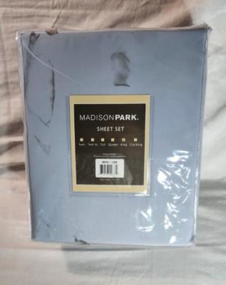 Madison Park King Sheet Set Blue RN 91519-image