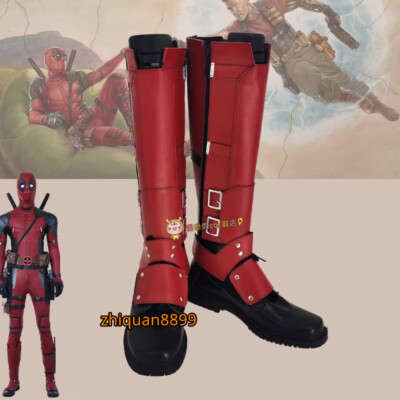 Deadpool 3 Wolverine Wade Winston Wilson Cosplay Shoes Party PU Boots Customized-image