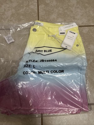 Ladies, Judy Blue Dipped Of Paradise Cut Off Shorts, High Waisted Size Large New-image