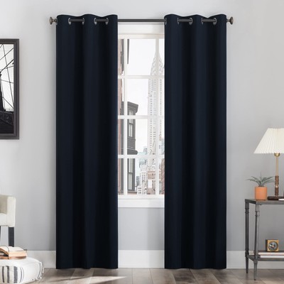 Cyrus Thermal 100% Blackout Grommet Curtain Panel Pair-image