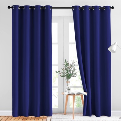 Blackout Curtain Panels 84 - Window Treatment Energy Saving Thermal Insulated...-image