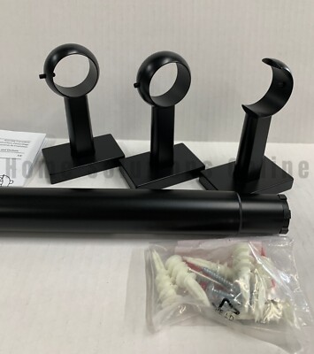 Pottery Barn Standard Curtain Rod w/ Bracket Antique Bronze 48 -88 1.25