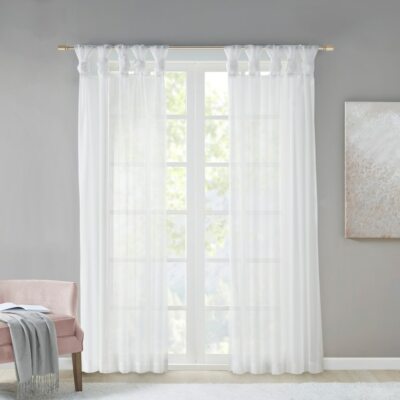 Madison Park Twisted Tab Voile Sheer Window Pair MP40-5468 (702)-image