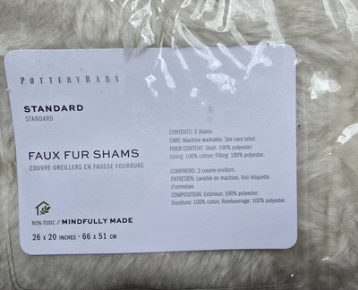 Pottery Barn Faux Fur Standard Shams Set-image