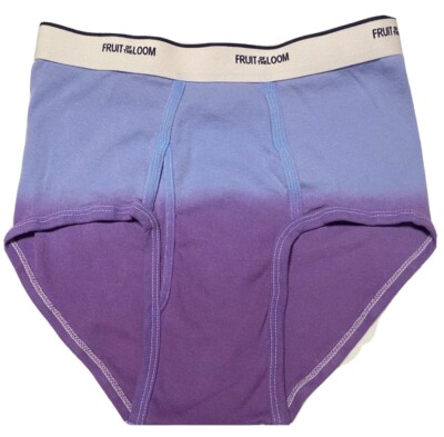 Men's Fruit of the Loom Underwear Briefs/Dip Dyed Blue and Purple-image