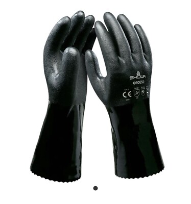 SHOWA Triple-Dipped Oil-Resistant 12” Multi Purpose Work Glove 660ESD Size:Large-image