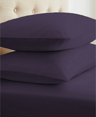 Home Collection Premium Ultra Soft 2 Piece King Pillow Case Set-Purple T4102001-image