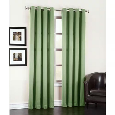 Sage Green Solid Grommet Room Darkening Curtain - 54 In. W X 84 In. L-image