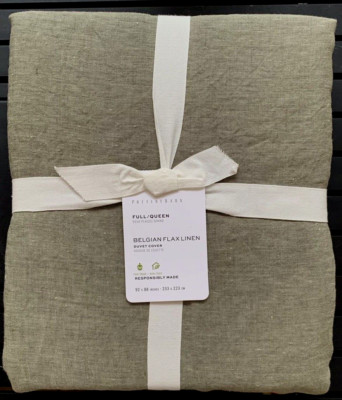 Pottery Barn BELGIAN FLAX LINEN DUVET COVER, Full.Queen, New  W/$279.00 tag-image