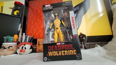 Marvel Legends Deadpool and Wolverine Hugh Jackman Yellow Suit Wolverine In Hand-image