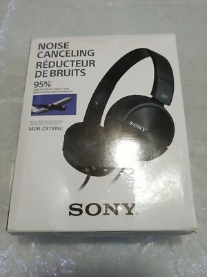 Sony Wired Headphones MDR ZX110NC Black - Noise Canceling-image
