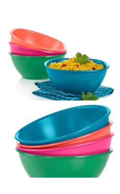 Tupperware Large Small Bowls Legacy Pinch Soup Cereal Microwavable 3 & 1.75 cup-image