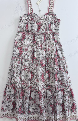NWT Max Studio Medium Floral Maxi Dress Sleeveless Boho Cottage Chic-image