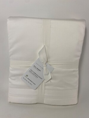 Pottery Barn 700 Thread Count Full/Queen White Duvet Cover NWT-image
