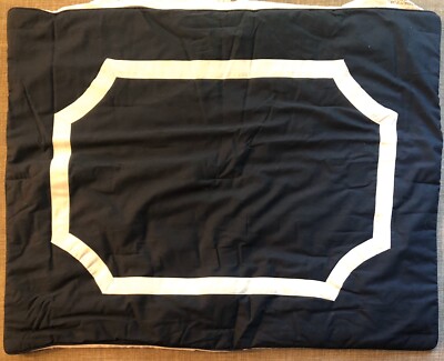 Pottery Barn Bergen Reversible Pillow Sham Midnight Blue Standard Buttons New-image