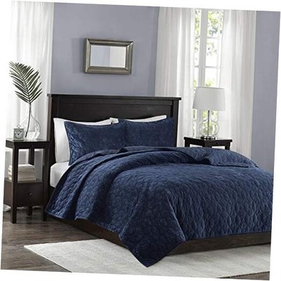  Harper Quilt Set Velvet Casual Geometric Stitching Design All Season, -image
