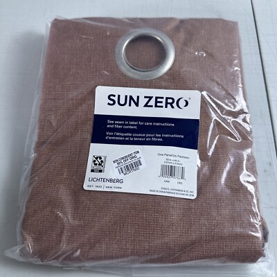 Sun Zero Lichtenberg 50”x84” Blackout Curtain Panel. Terracotta, Burnt Orange-image