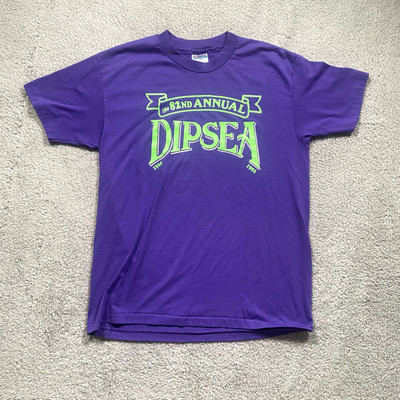 Vintage Single Stitch T Shirt Mens 82nd Annual Dip Sea  Short Sleeve Large-image