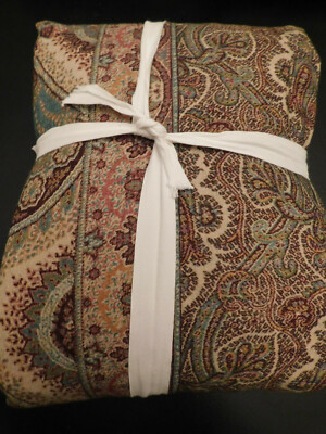 NEW Pottery Barn WYLIE Paisley Print Duvet Cover Full Queen Warm Jewel Multi-image