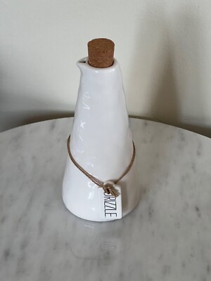 Pottery Barn 'Drizzle' Olive Oil Cruet (Ceramic/Cork Stopper)-image