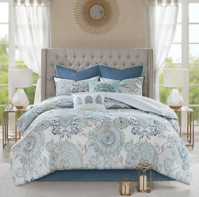 Madison Park Season Set, Matching Bed Skirt, Decorative Pillows, Queen(90