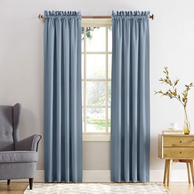 Sun Zero Barrow Energy Efficient Rod Pocket Curtain Single Panel-image