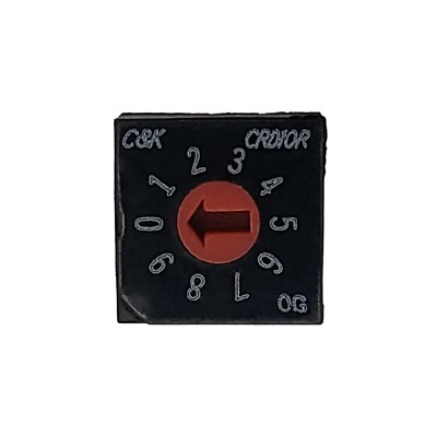 C&K 10 Position Rotary BCD Dip Switch Coded Binary Flush Panel Mount CRD10RM0CB-image