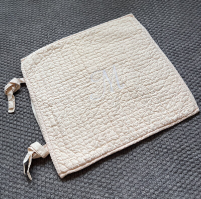 Pottery Barn Pick Stitch Pillow Cover, Monogrammed 