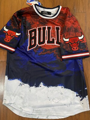Pro Standard Red/White/Blue NBA Chicago Bulls Pro Team Dip Dye T-Shirt-image