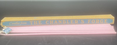 VTG Chandler's Forge Hand Dip LILAC Taper Candles 15” X 1/4” Set Of 10- NIB-image