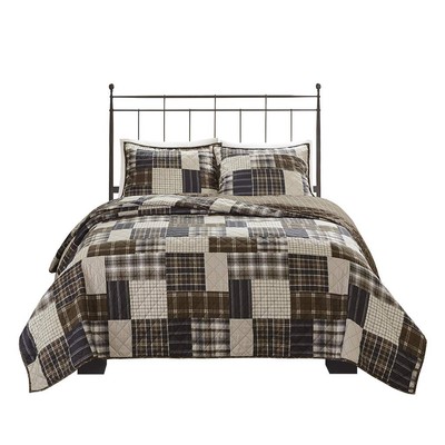Reversible Quilt Cabin Lifestyle Plaid Design  All Season Breathable Coverlet B-image