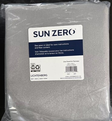 Sun Zero Hampshire Velvet Thermal 100%Blackout BackTab Curtain Panel 50