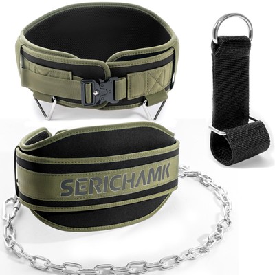 Green Dip Belt with Chain - 46