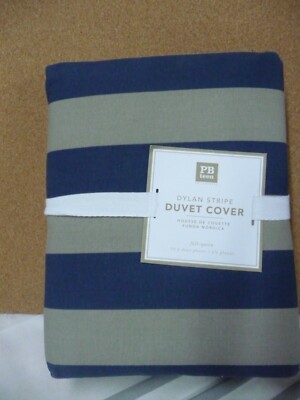 Pottery Barn Teen Dylan STripe Duvet cover Full QUEEN-image