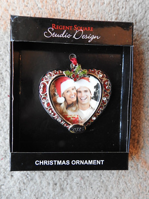 Regent Square Studio Design 2023 Heart Picture Photo Frame Enameled Ornament-image