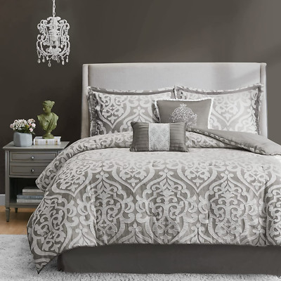 Tesla Cozy Comforter Set Jacquard Damask Medallion Design - All Season down Alte-image