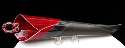 STUDIO ART POTTERY DESIGNER SIGNED SWORD SHEATH SHAPED 18